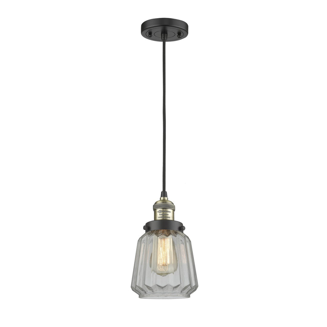 Innovations Franklin Restoration 201C-BAB-G142 Pendant Light - Black Antique Brass