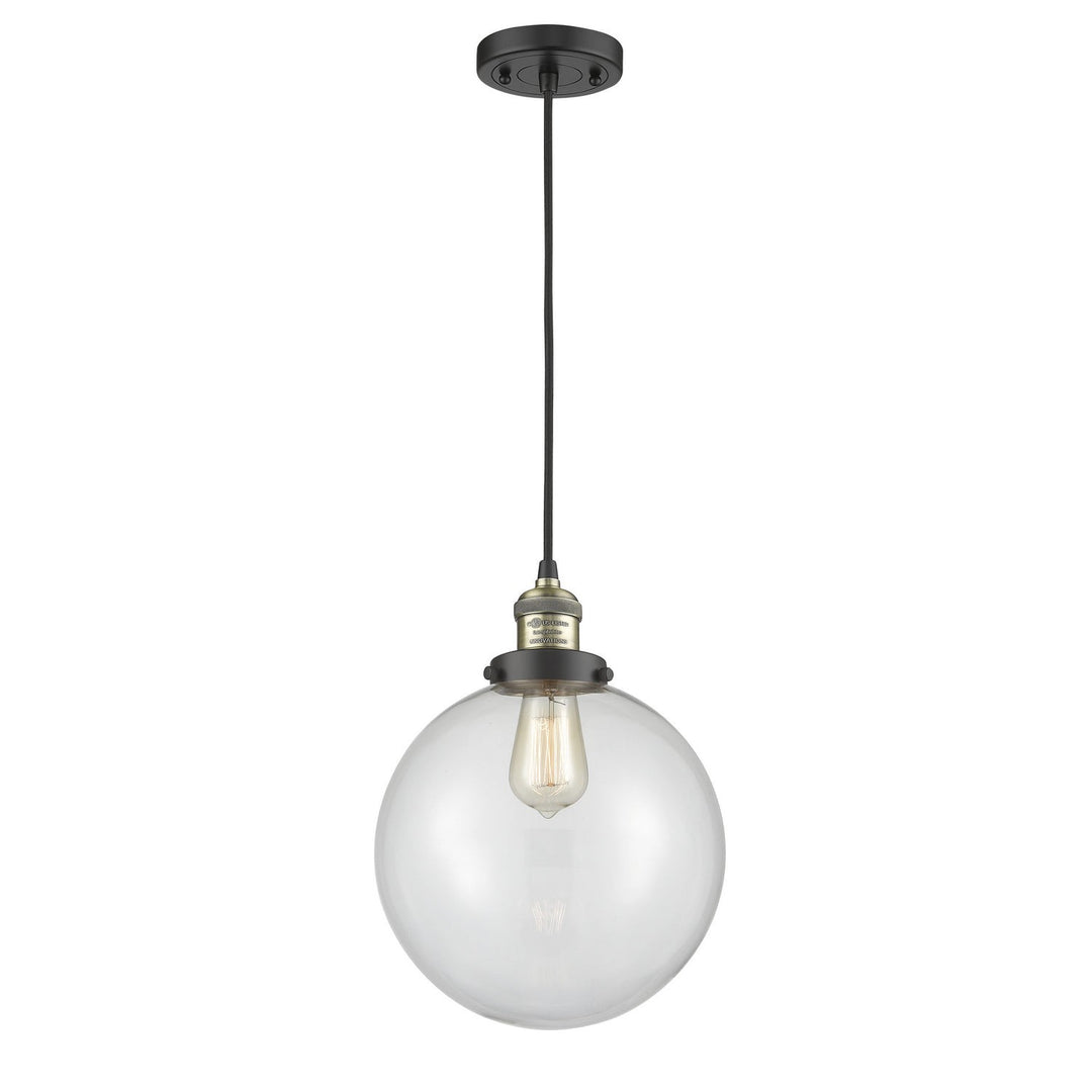 Innovations Franklin Restoration 201C-BAB-G202-10-LED Pendant Light - Black Antique Brass