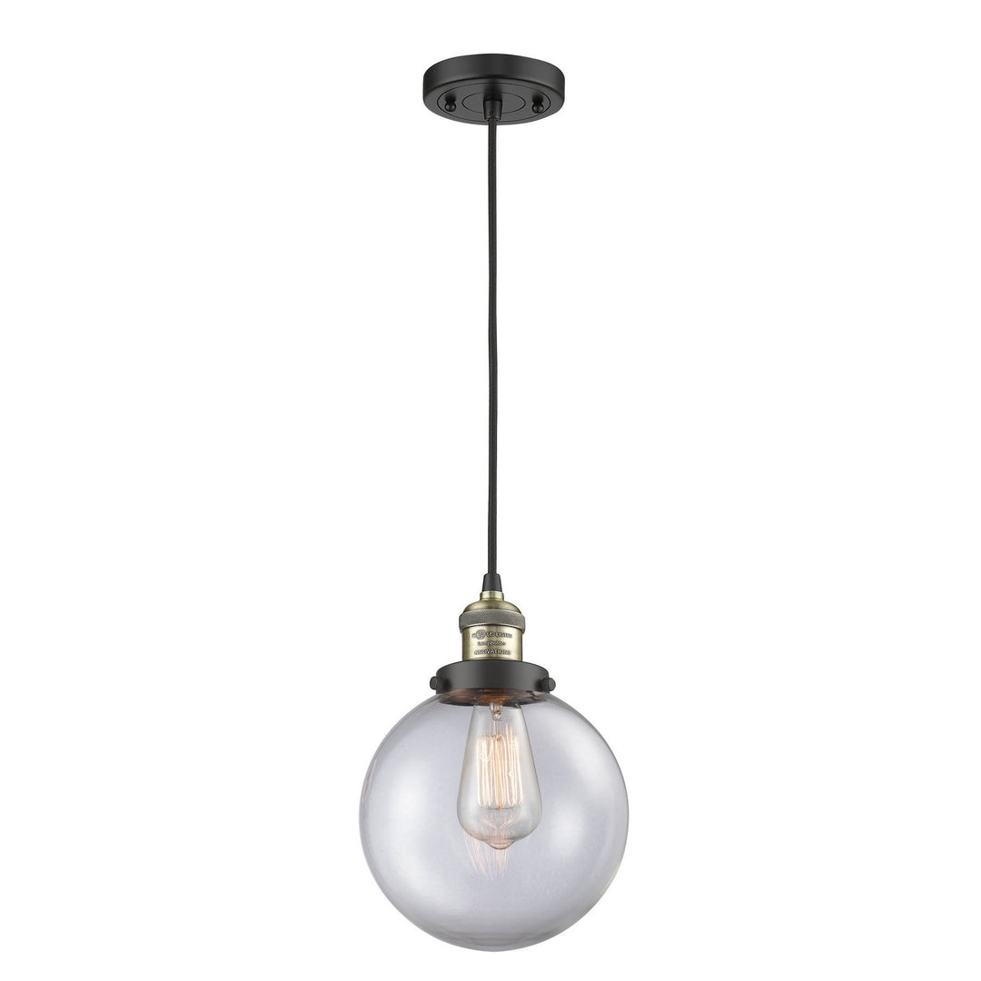 Innovations Franklin Restoration 201C-BAB-G202-8 Pendant Light - Black Antique Brass