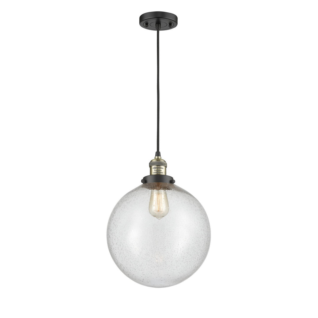 Innovations Franklin Restoration 201C-BAB-G204-12 Pendant Light - Black Antique Brass