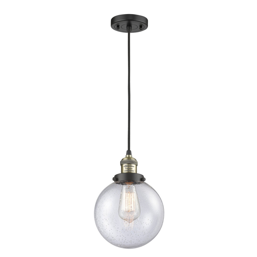 Innovations Franklin Restoration 201C-BAB-G204-8 Pendant Light - Black Antique Brass