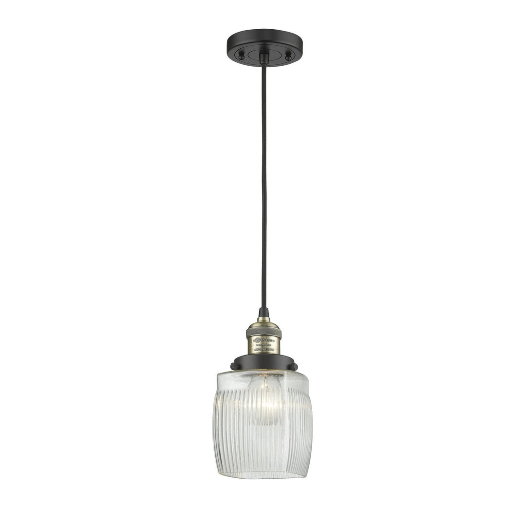 Innovations Franklin Restoration 201C-BAB-G302-LED Pendant Light - Black Antique Brass