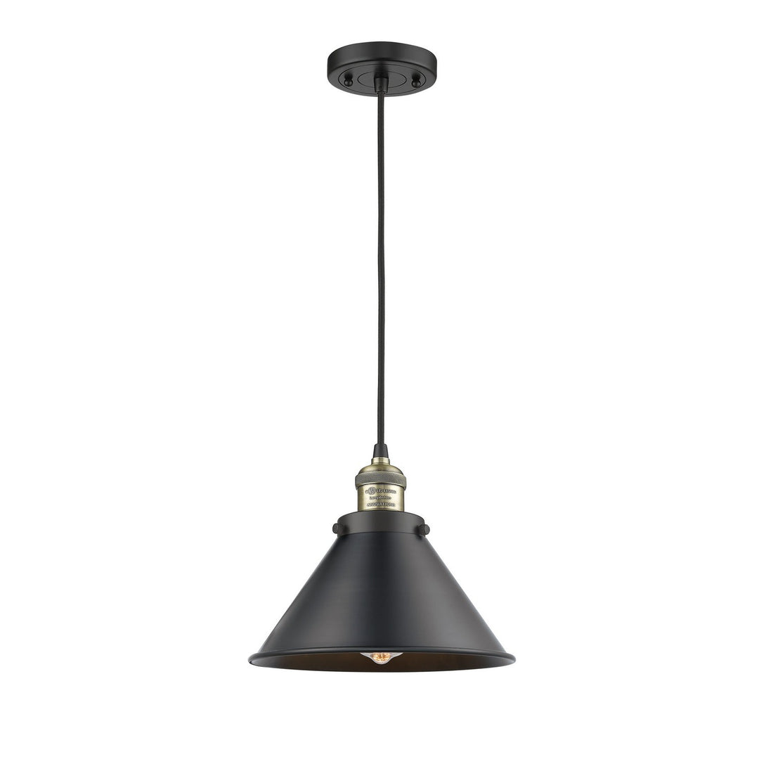 Innovations Franklin Restoration 201C-BAB-M10-BK Pendant Light - Black Antique Brass