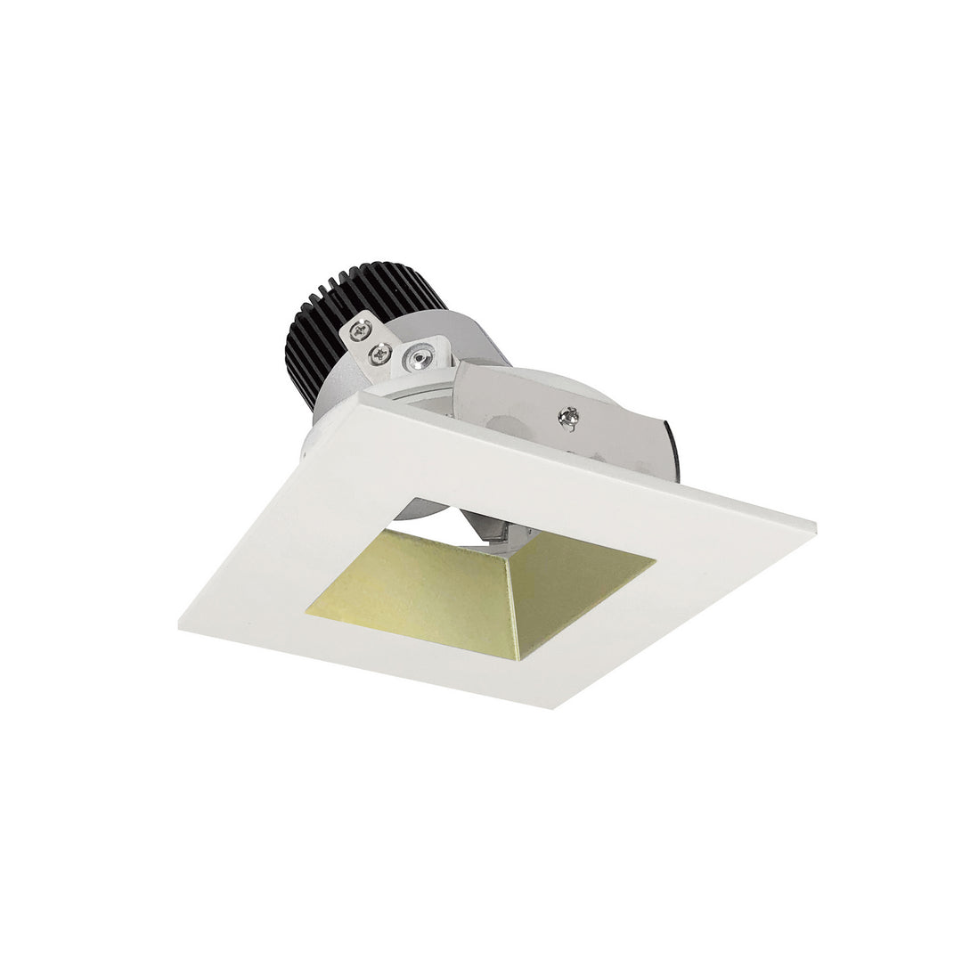 Nora Lighting NIO-4SDSQ50XCHMPW   Recessed Light Champagne Haze / Matte Powder White