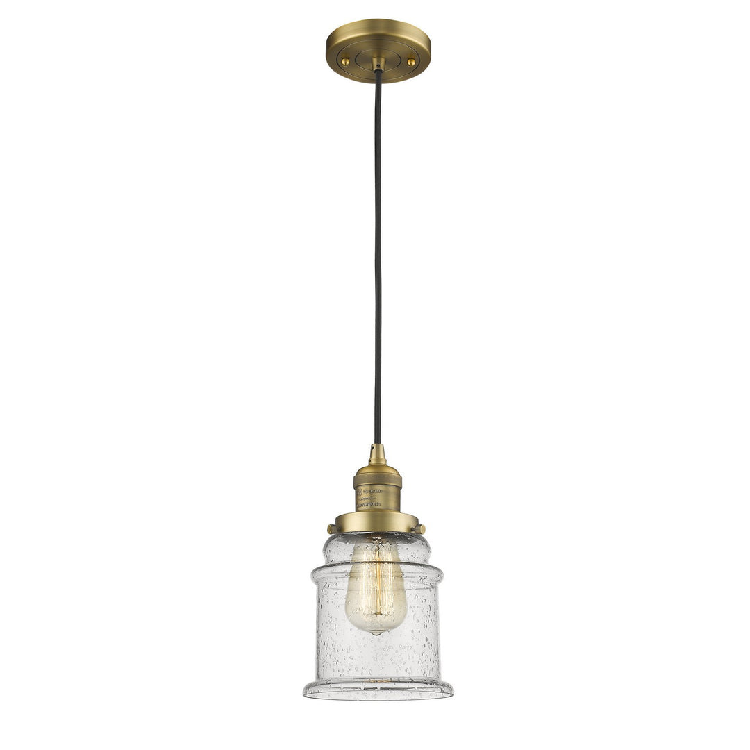 Innovations Franklin Restoration 201C-BB-G184-LED Pendant Light - Brushed Brass