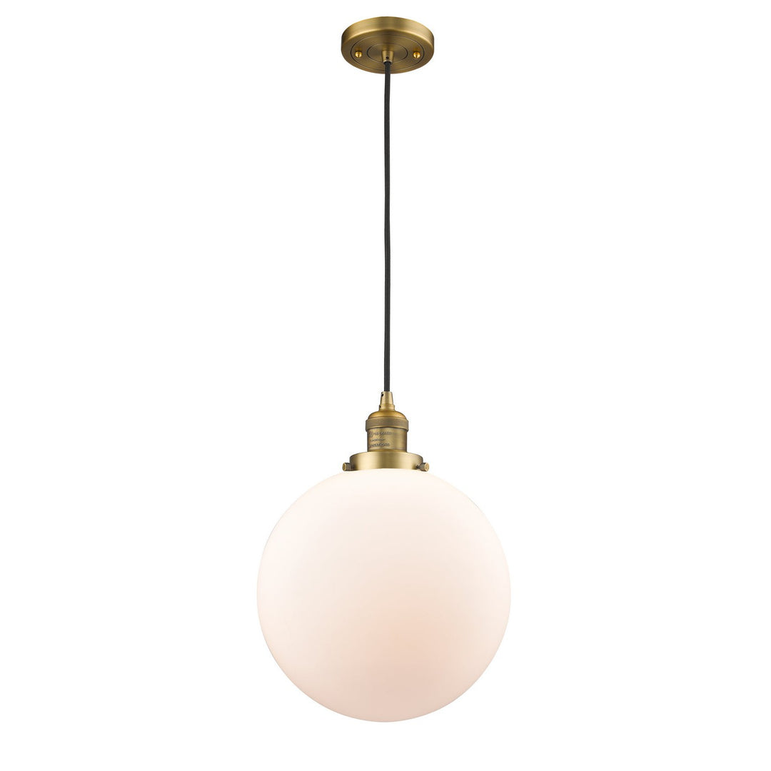 Innovations Franklin Restoration 201C-BB-G201-12 Pendant Light - Brushed Brass