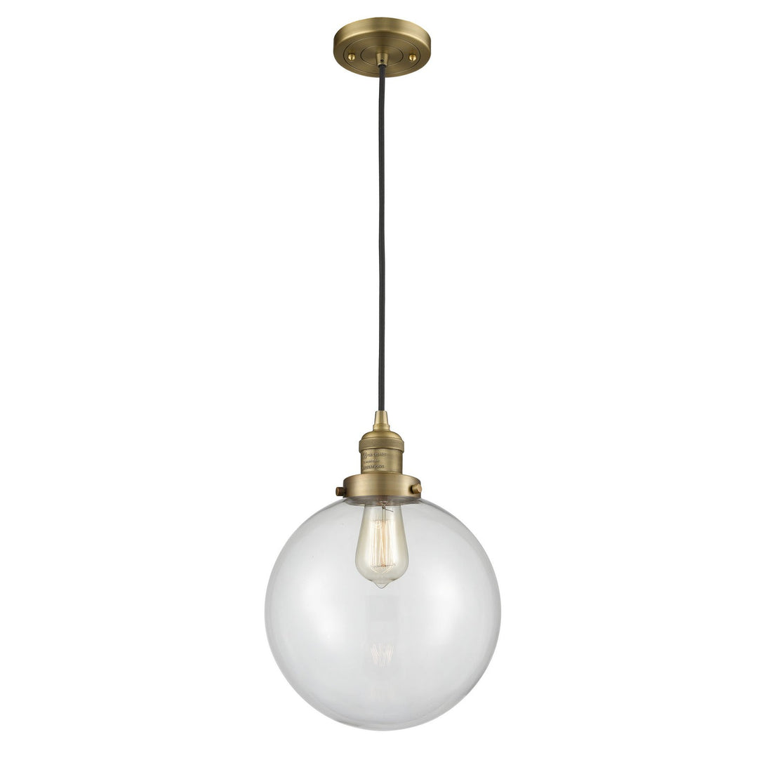 Innovations Franklin Restoration 201C-BB-G202-10-LED Pendant Light - Brushed Brass