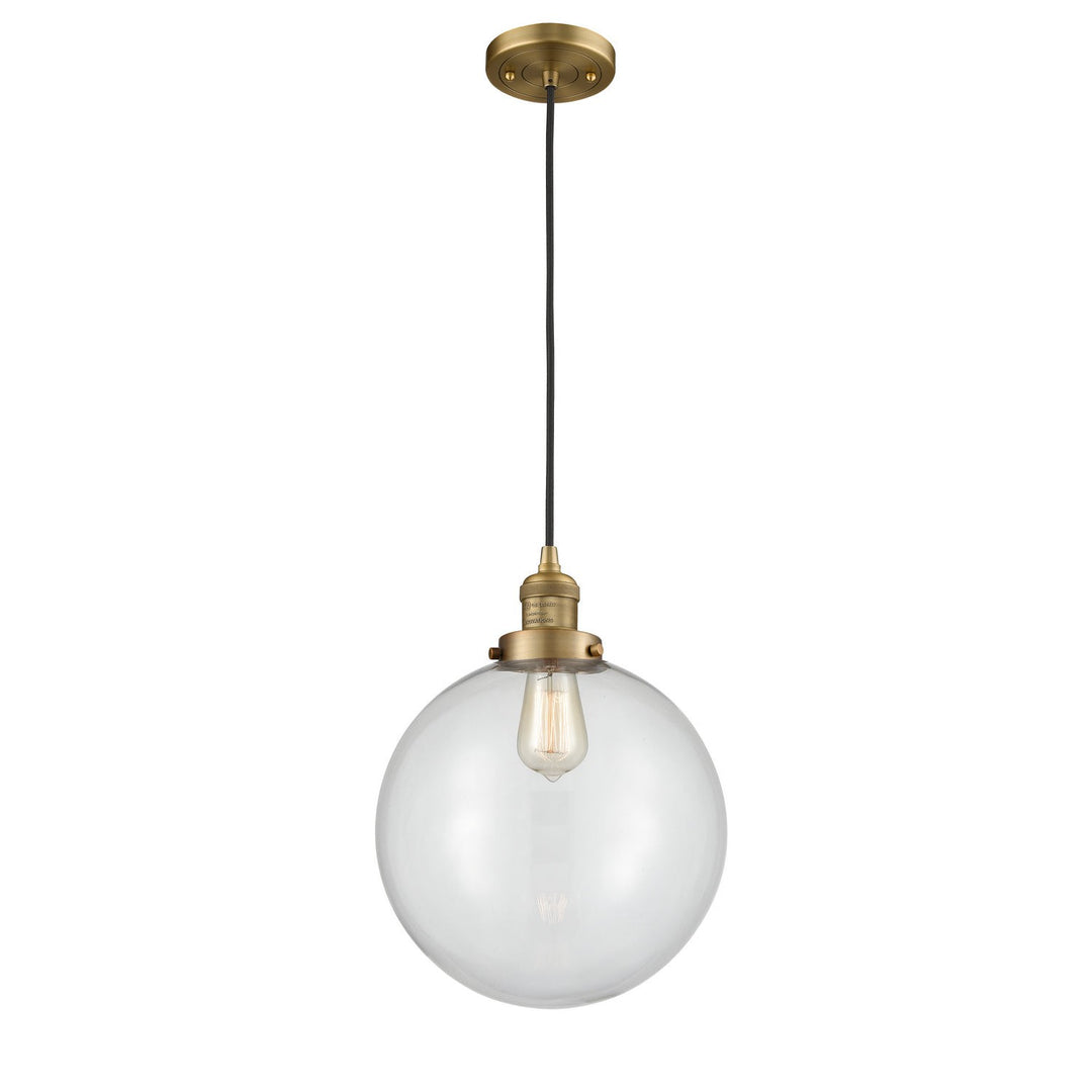 Innovations Franklin Restoration 201C-BB-G202-12-LED Pendant Light - Brushed Brass