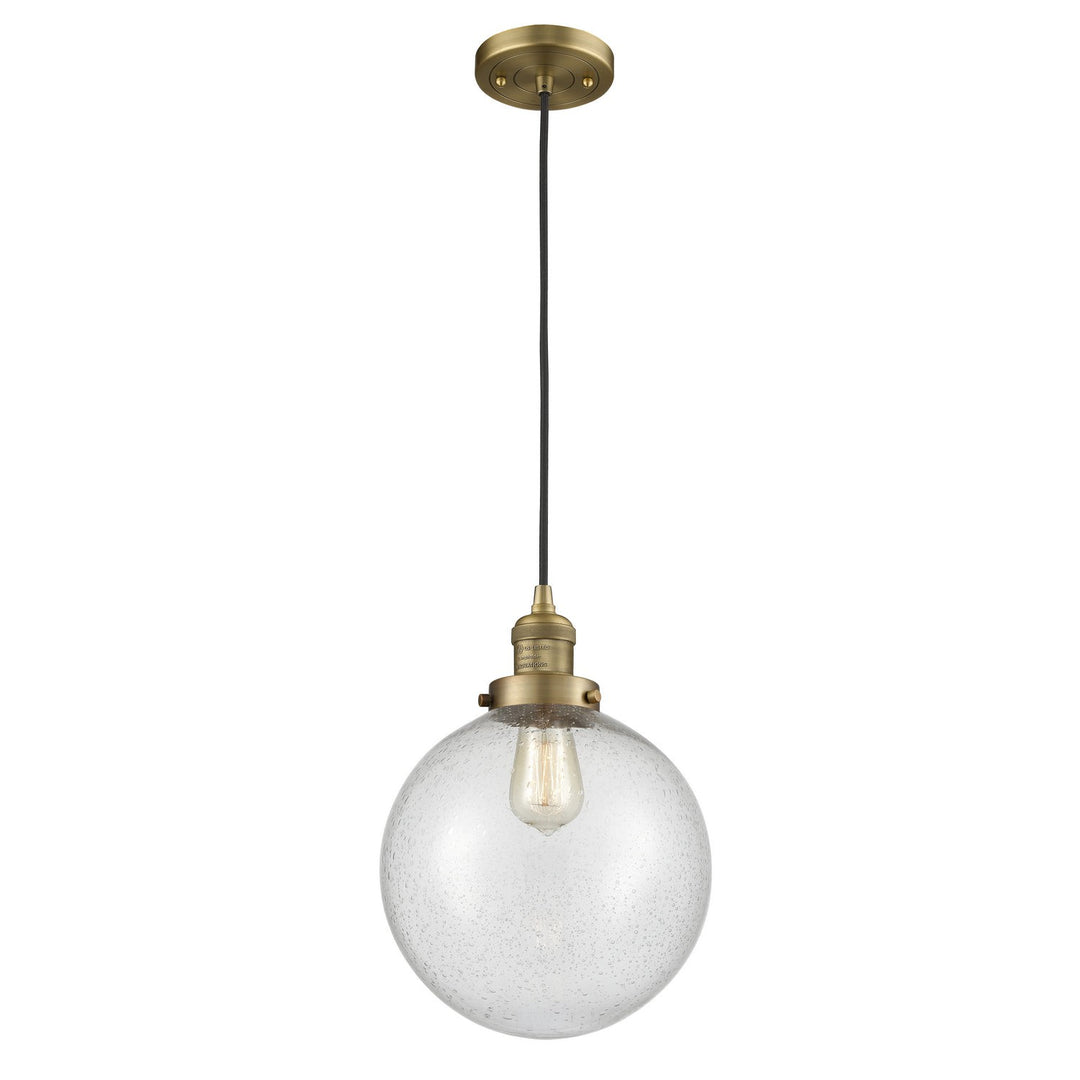 Innovations Franklin Restoration 201C-BB-G204-10-LED Pendant Light - Brushed Brass