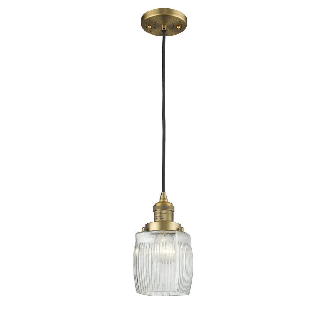 Innovations Franklin Restoration 201C-BB-G302-LED Pendant Light - Brushed Brass