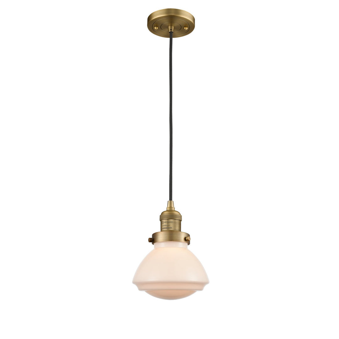 Innovations Franklin Restoration 201C-BB-G321 Pendant Light - Brushed Brass