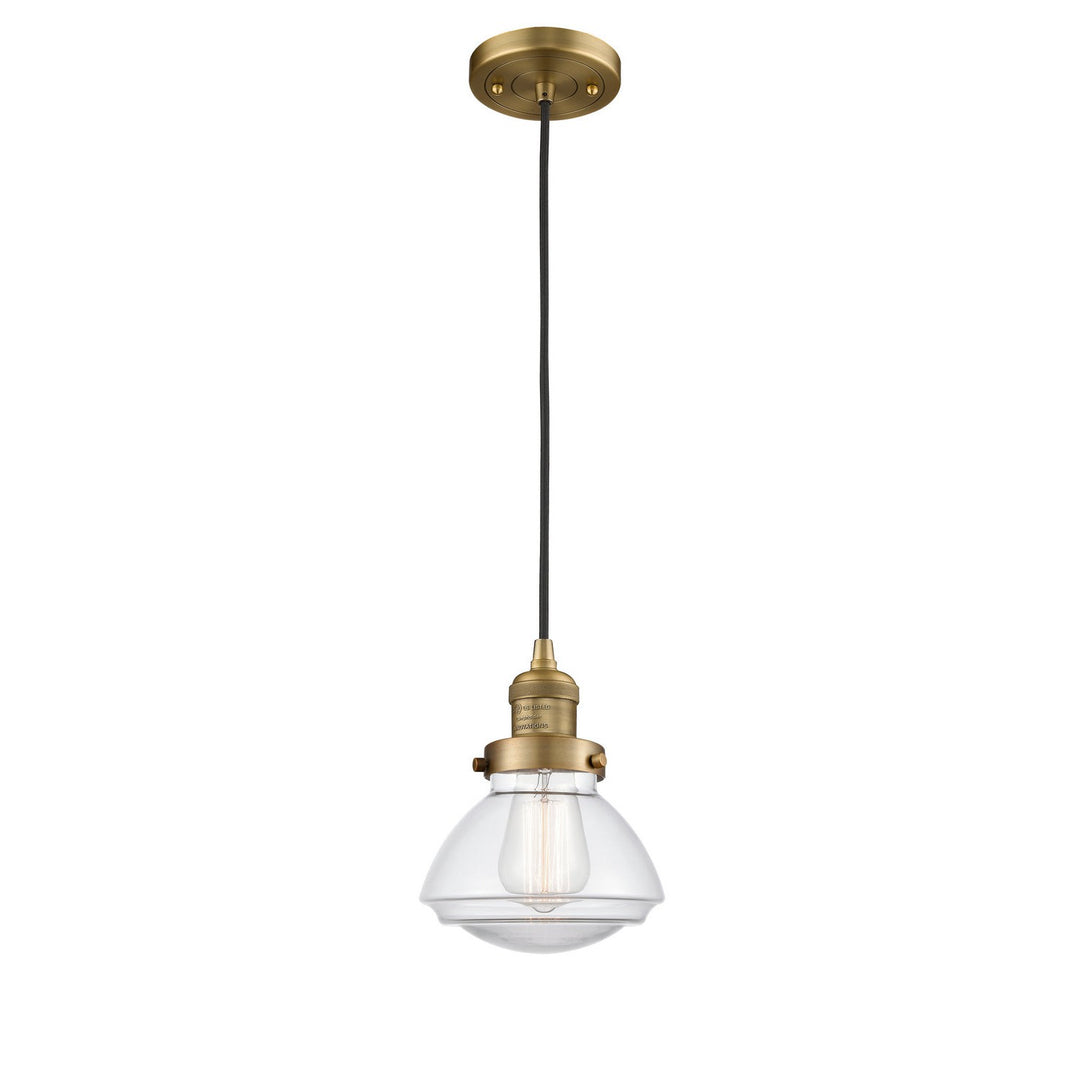 Innovations Franklin Restoration 201C-BB-G322 Pendant Light - Brushed Brass