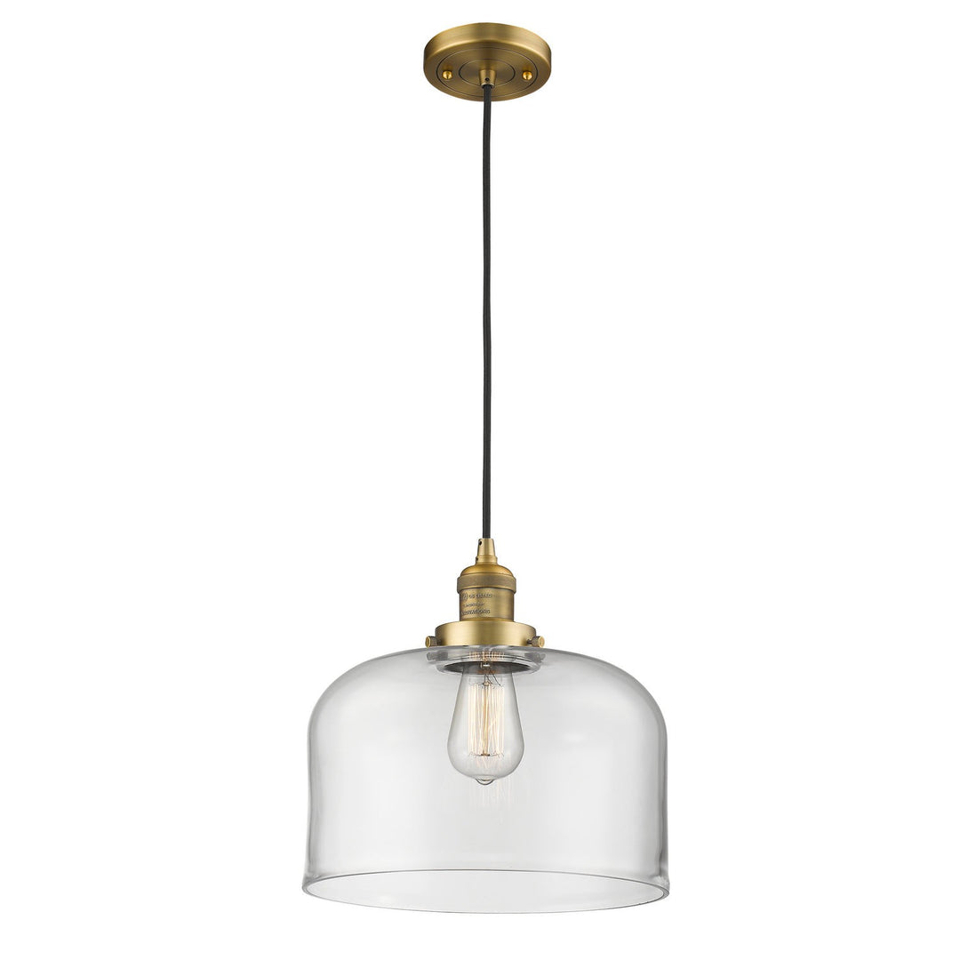 Innovations Franklin Restoration 201C-BB-G72-L Pendant Light - Brushed Brass