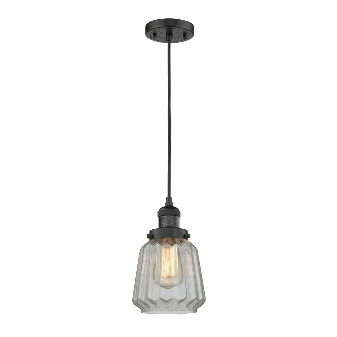 Innovations Franklin Restoration 201C-BK-G142 Pendant Light - Matte Black