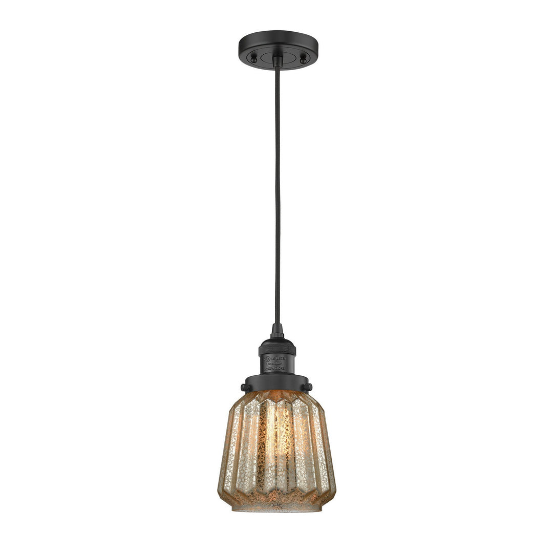 Innovations Franklin Restoration 201C-BK-G146 Pendant Light - Matte Black