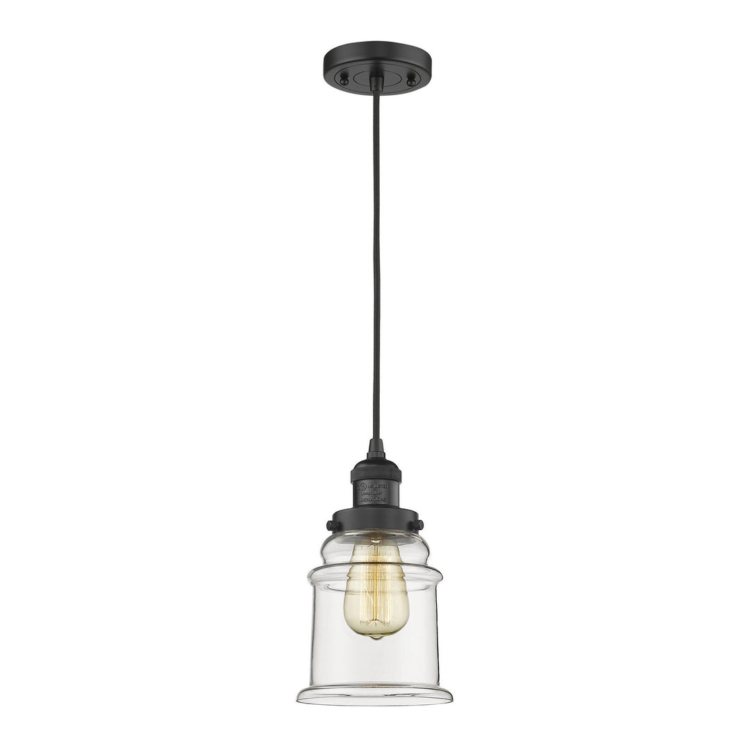 Innovations Franklin Restoration 201C-BK-G182 Pendant Light - Matte Black