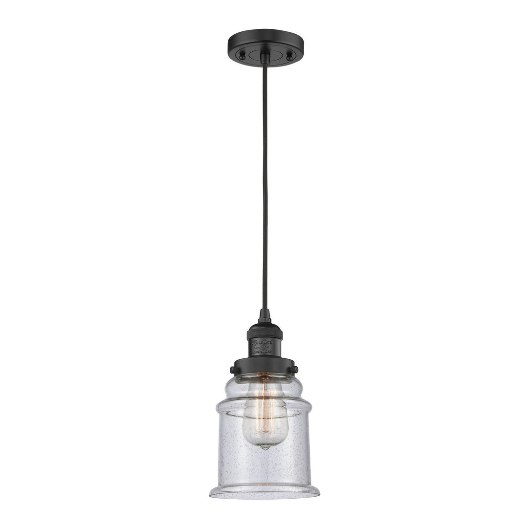 Innovations Franklin Restoration 201C-BK-G184 Pendant Light - Matte Black