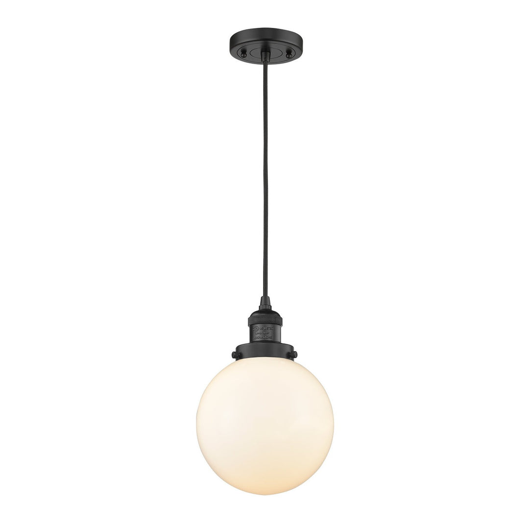 Innovations Franklin Restoration 201C-BK-G201-8 Pendant Light - Matte Black