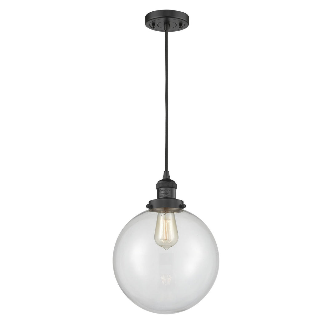 Innovations Franklin Restoration 201C-BK-G202-10-LED Pendant Light - Matte Black