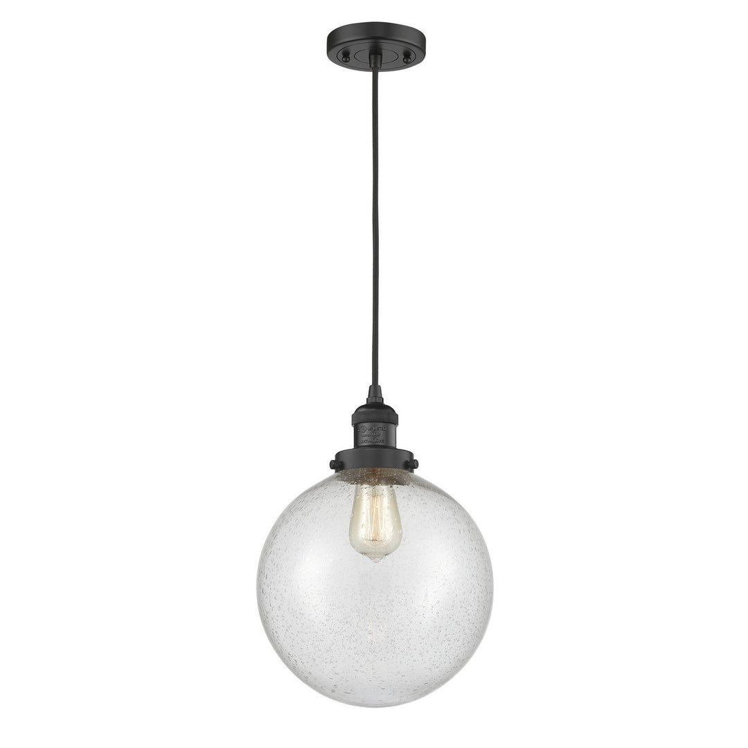 Innovations Franklin Restoration 201C-BK-G204-10-LED Pendant Light - Matte Black