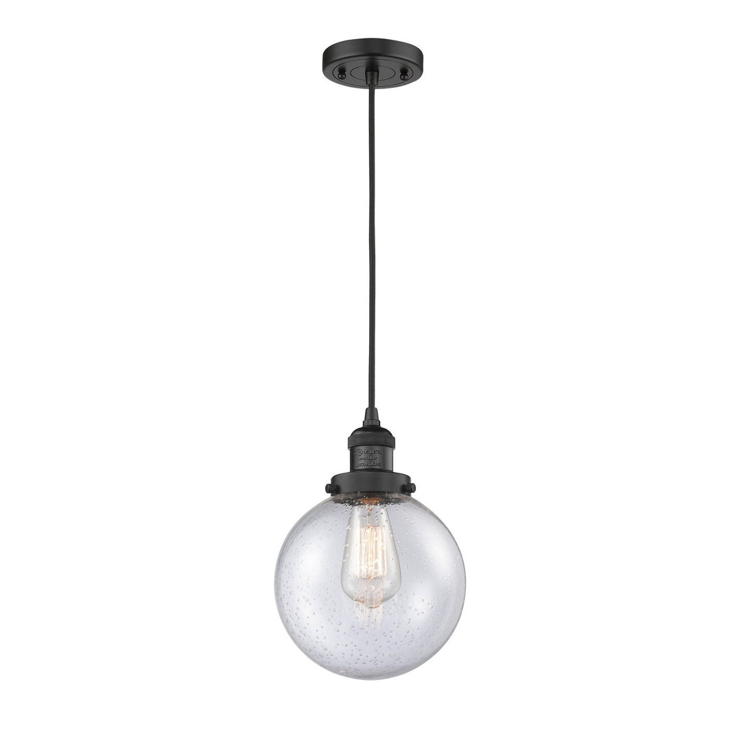 Innovations Franklin Restoration 201C-BK-G204-8 Pendant Light - Matte Black