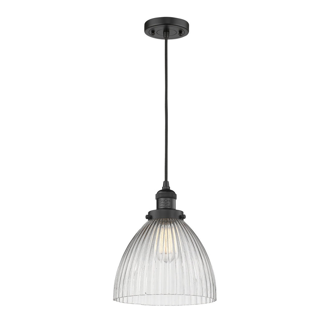 Innovations Franklin Restoration 201C-BK-G222 Pendant Light - Matte Black