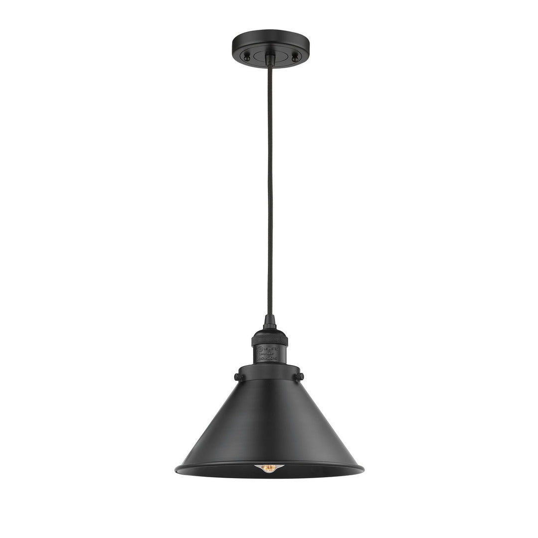 Innovations Franklin Restoration 201C-BK-M10-BK Pendant Light - Matte Black