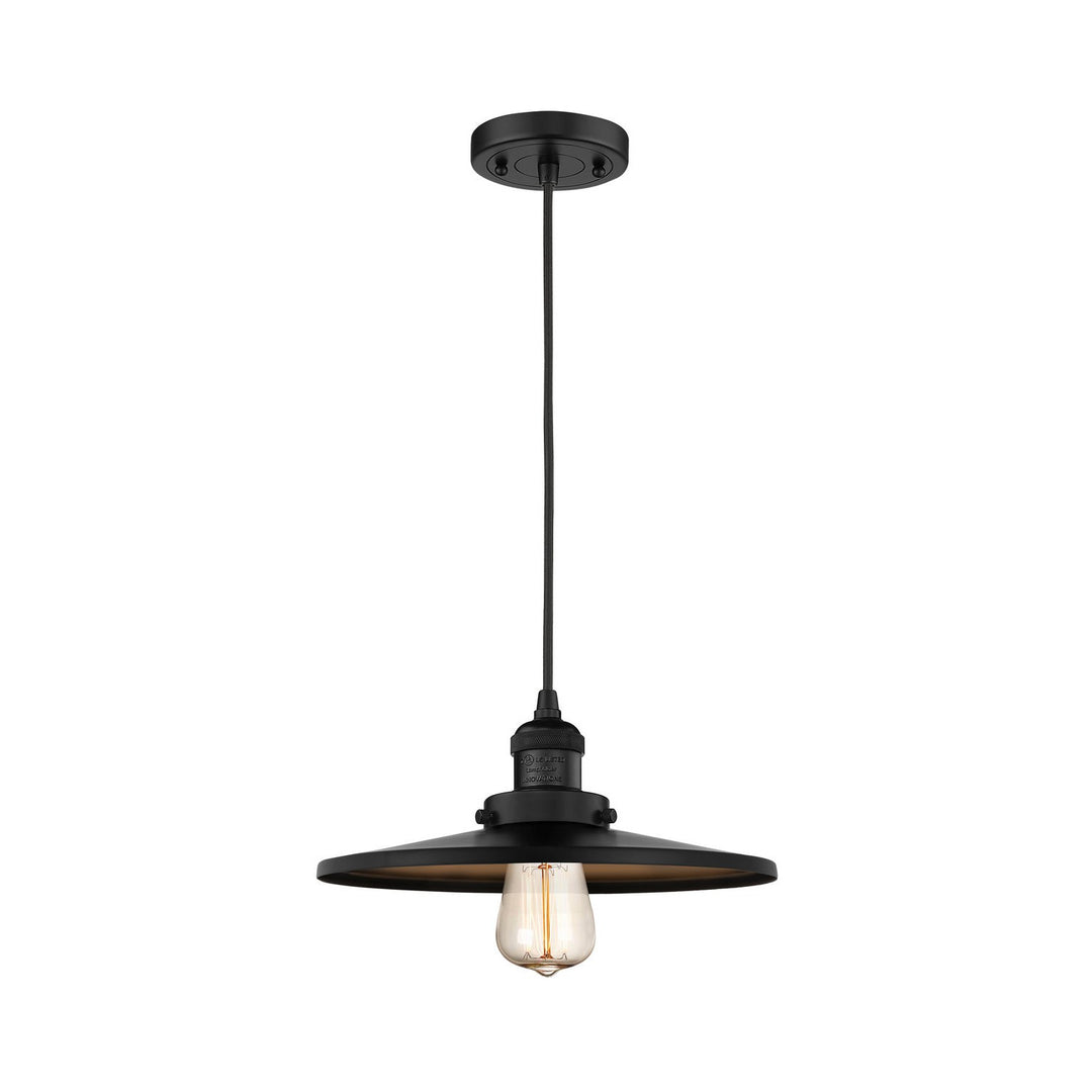 Innovations Franklin Restoration 201C-BK-MFR-BK-12 Pendant Light - Matte Black