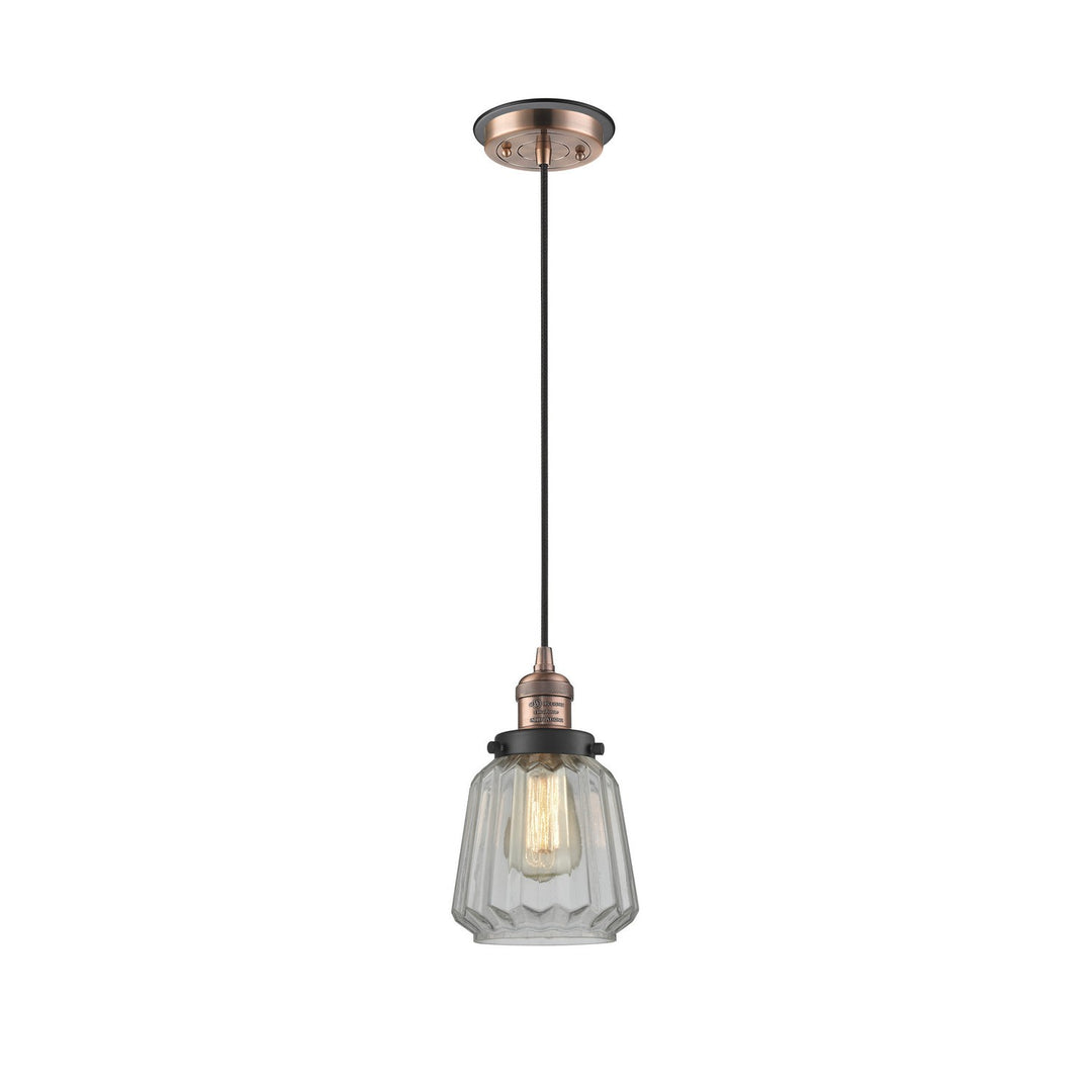 Innovations Franklin Restoration 201CBP-ACBK-G142 Pendant Light - Antique Copper