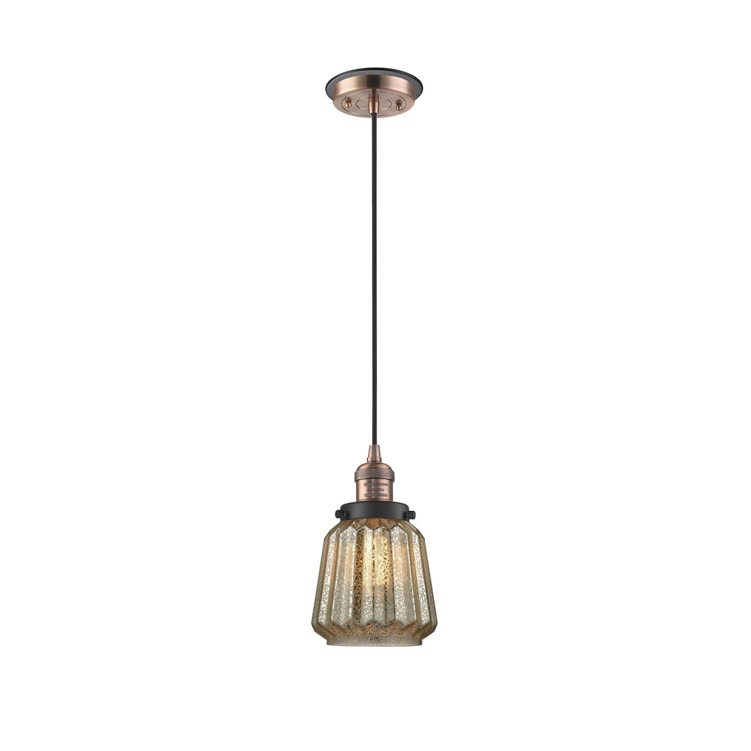 Innovations Franklin Restoration 201CBP-ACBK-G146 Pendant Light - Antique Copper