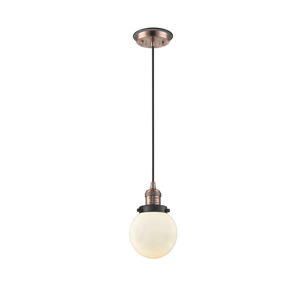 Innovations Franklin Restoration 201CBP-ACBK-G201-6 Pendant Light - Antique Copper