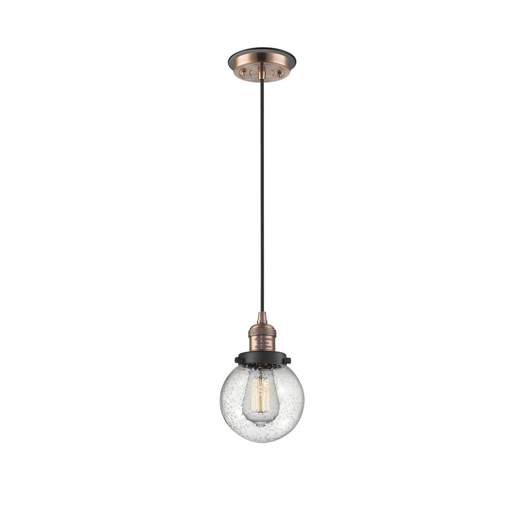 Innovations Franklin Restoration 201CBP-ACBK-G204-6 Pendant Light - Antique Copper