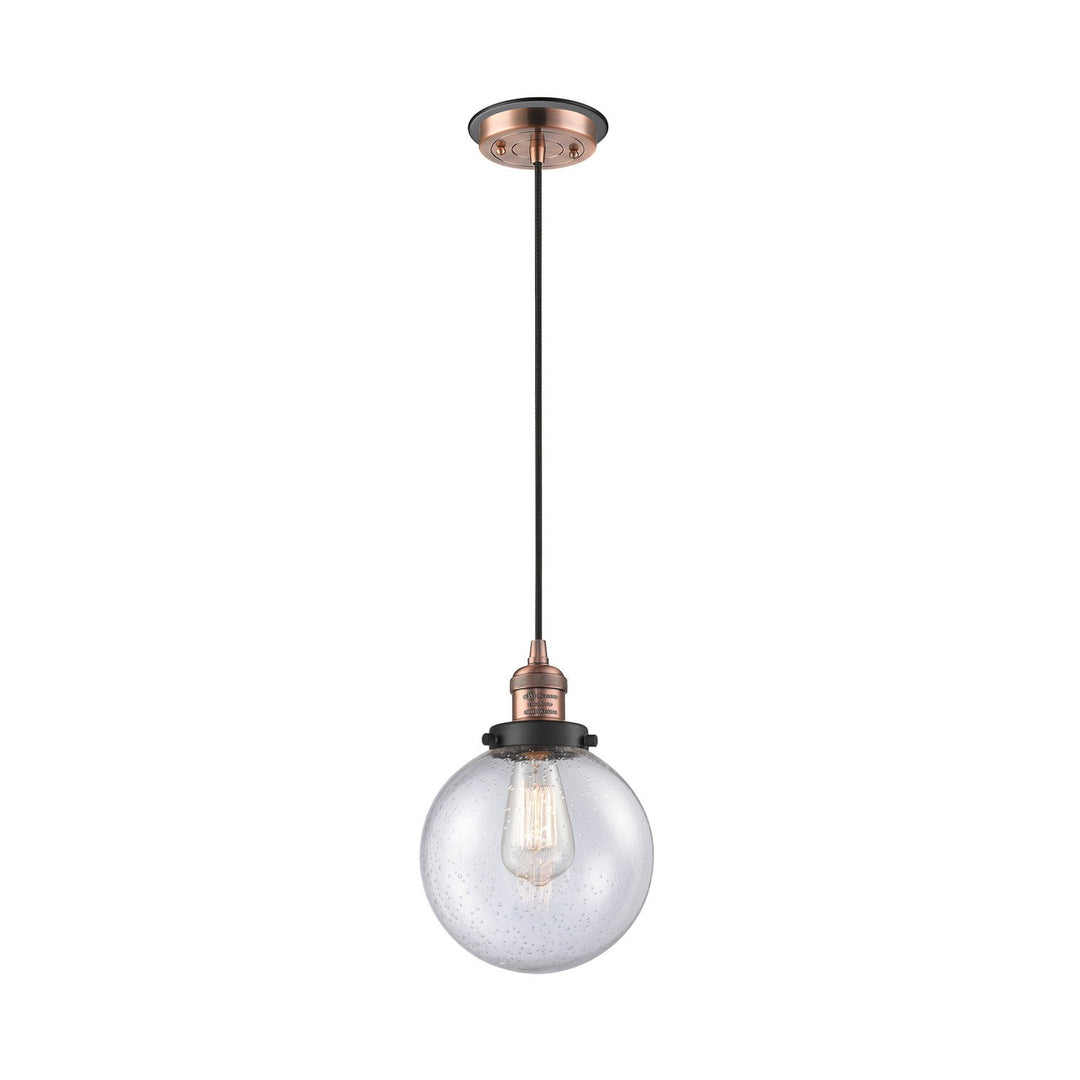 Innovations Franklin Restoration 201CBP-ACBK-G204-8 Pendant Light - Antique Copper