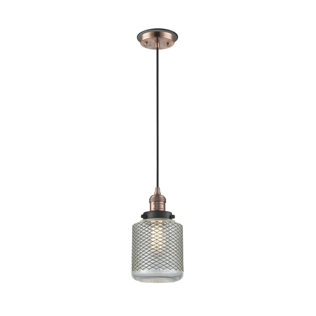 Innovations Franklin Restoration 201CBP-ACBK-G262 Pendant Light - Antique Copper