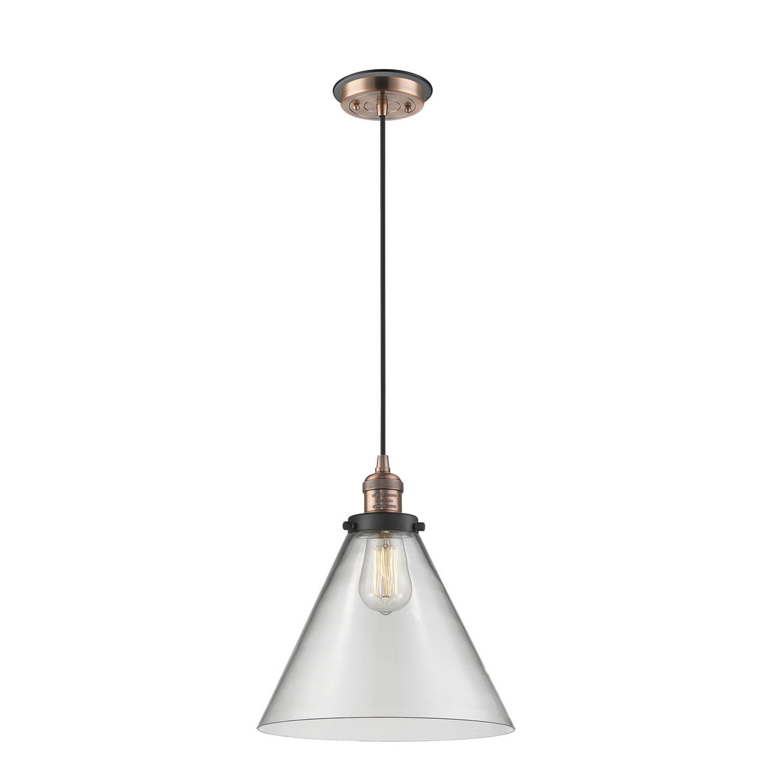 Innovations Franklin Restoration 201CBP-ACBK-G42-L Pendant Light - Antique Copper