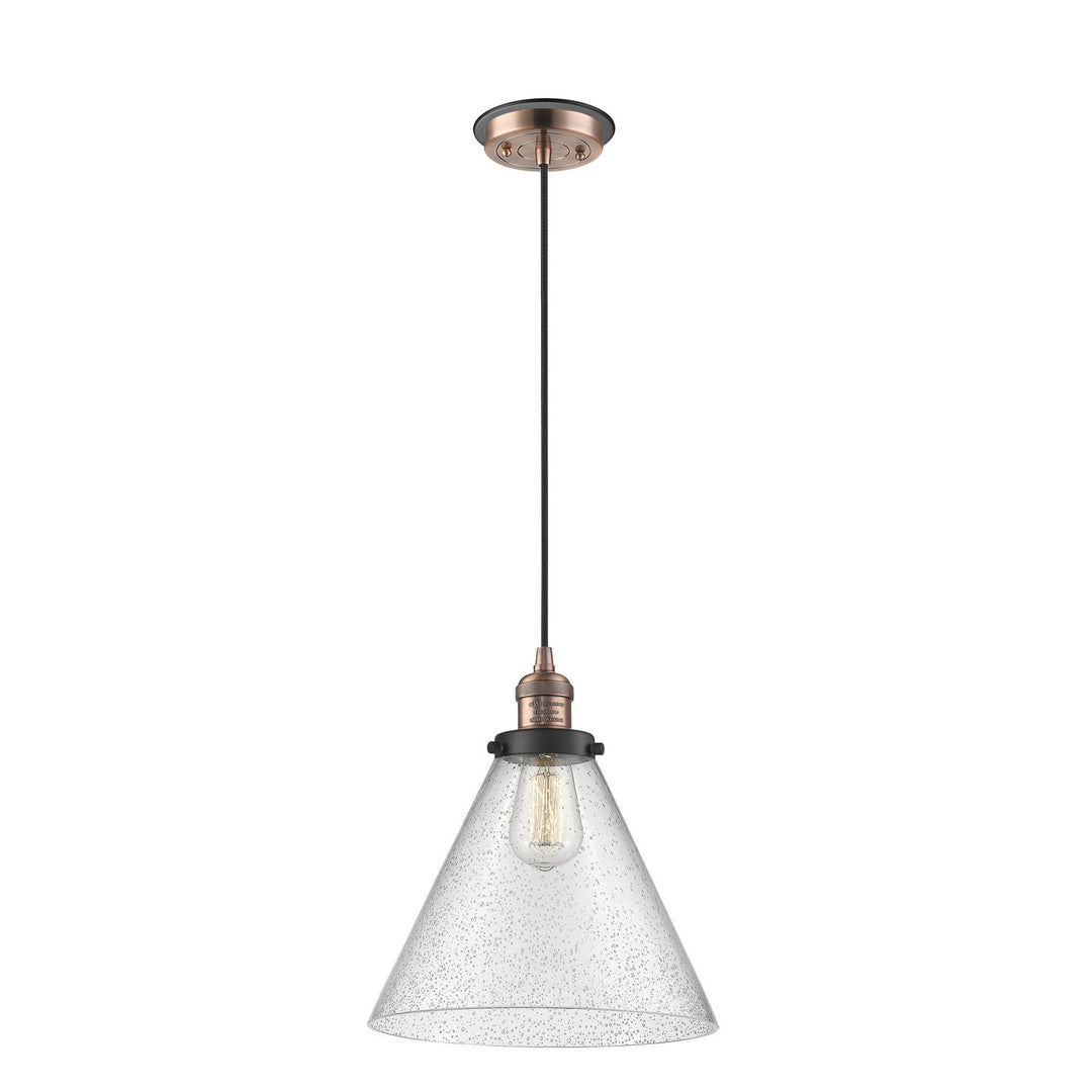 Innovations Franklin Restoration 201CBP-ACBK-G44-L Pendant Light - Antique Copper