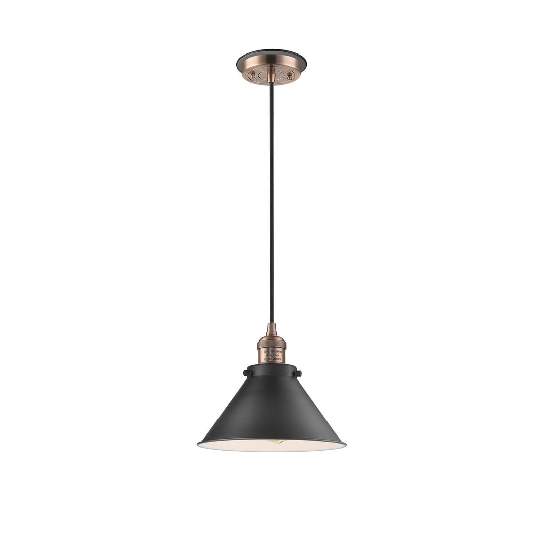 Innovations Franklin Restoration 201CBP-ACBK-M10-BK Pendant Light - Antique Copper