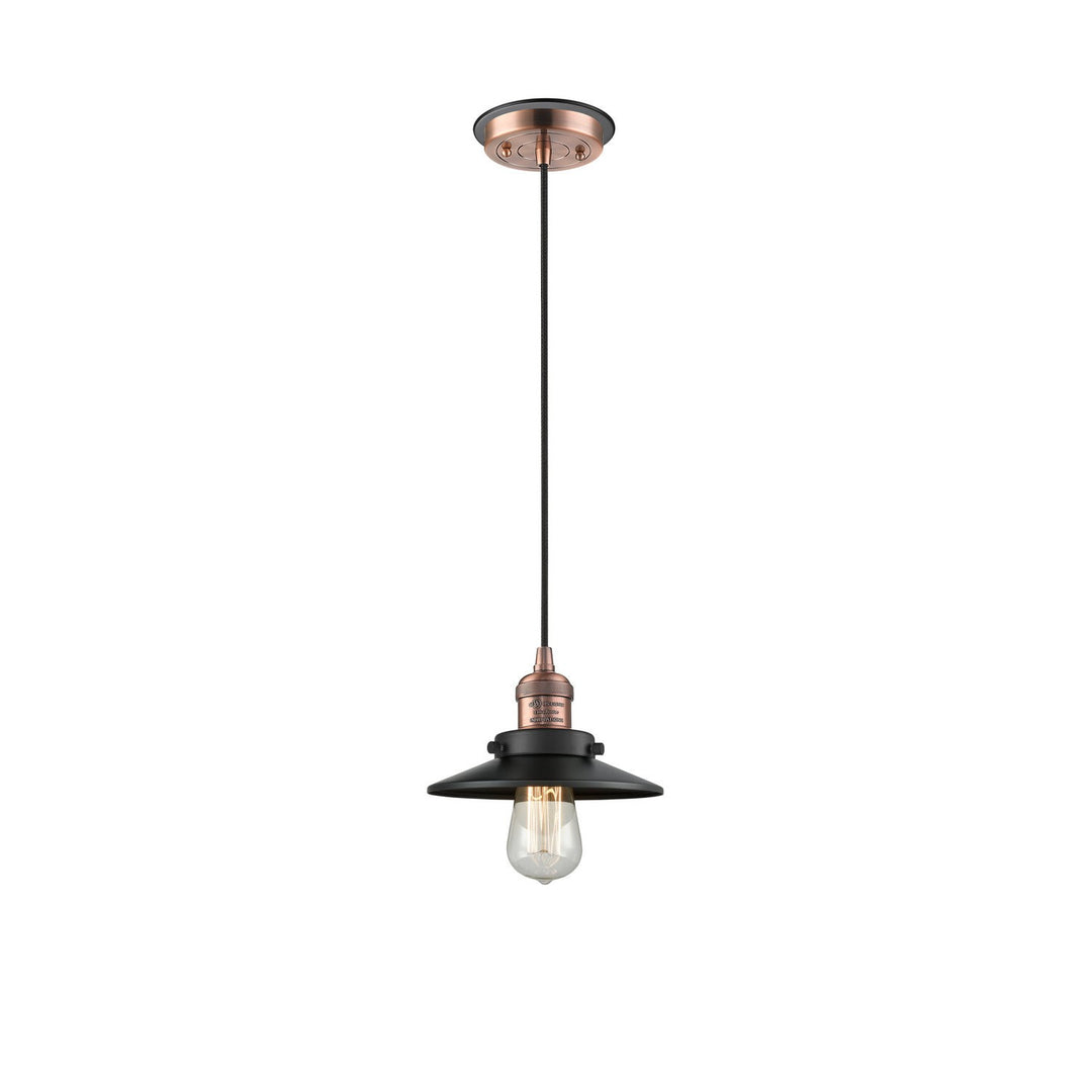 Innovations Franklin Restoration 201CBP-ACBK-M6-BK Pendant Light - Antique Copper