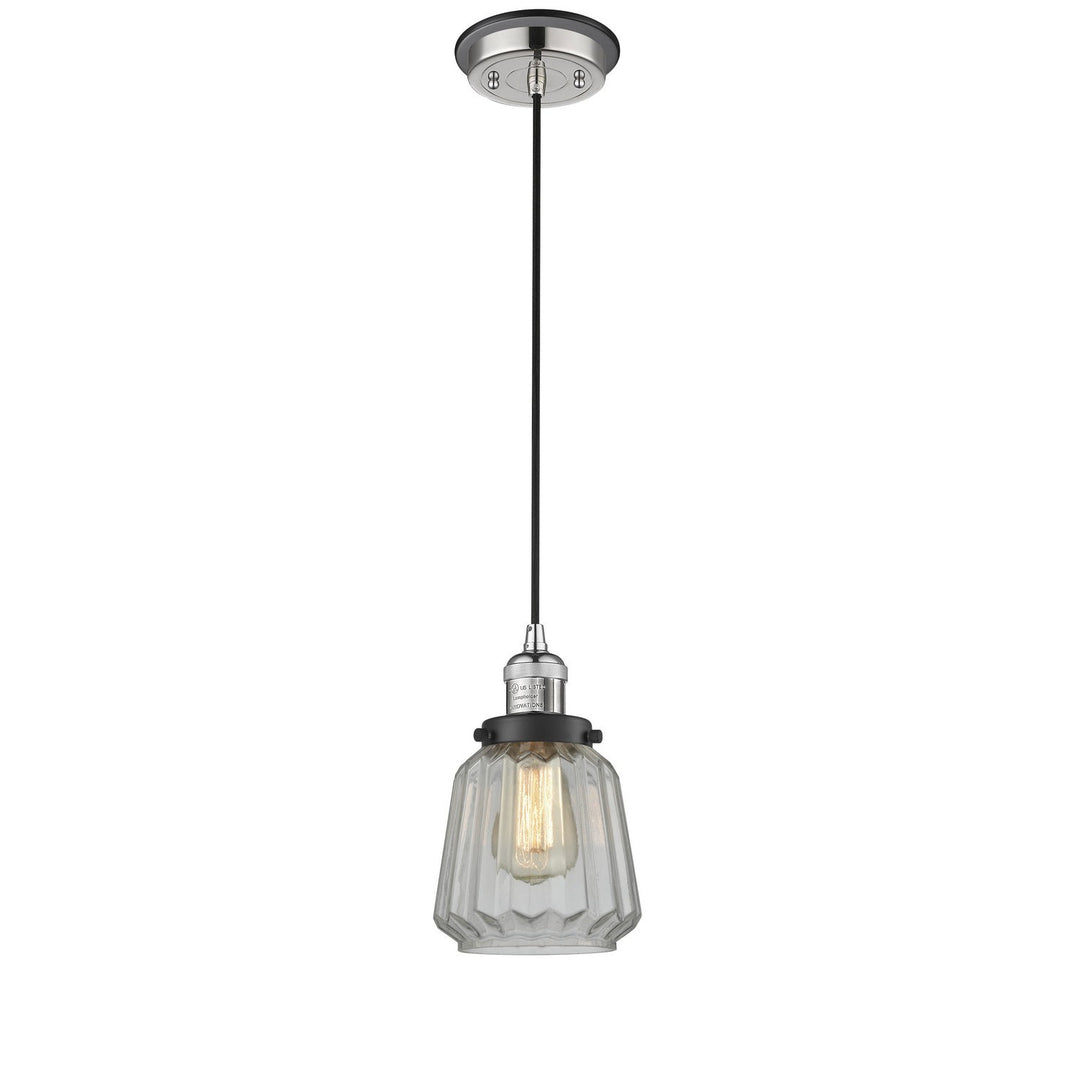 Innovations Franklin Restoration 201CBP-PNBK-G142 Pendant Light - Polished Nickel