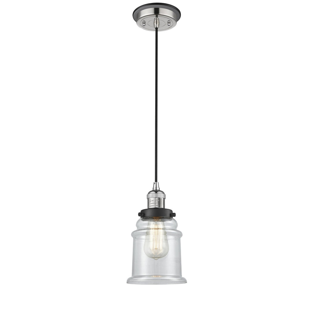 Innovations Franklin Restoration 201CBP-PNBK-G182 Pendant Light - Polished Nickel