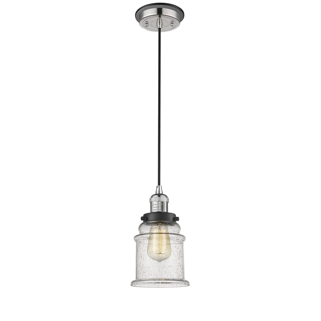Innovations Franklin Restoration 201CBP-PNBK-G184 Pendant Light - Polished Nickel