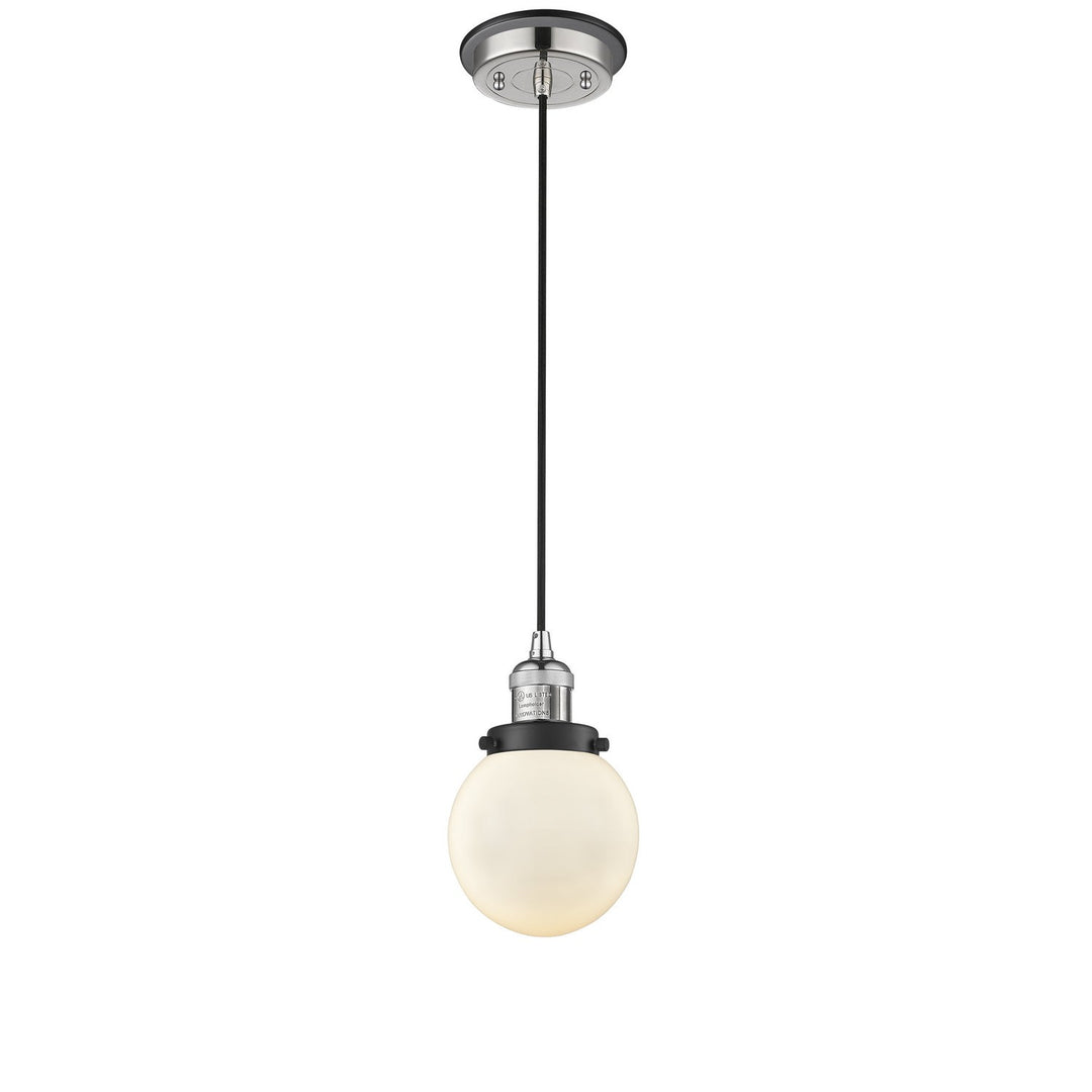 Innovations Franklin Restoration 201CBP-PNBK-G201-6 Pendant Light - Polished Nickel