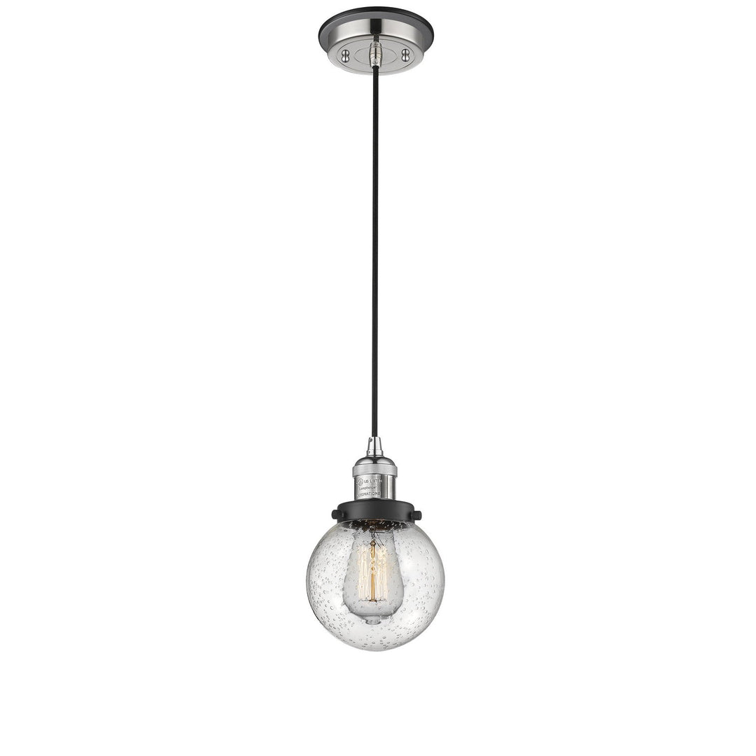 Innovations Franklin Restoration 201CBP-PNBK-G204-6 Pendant Light - Polished Nickel