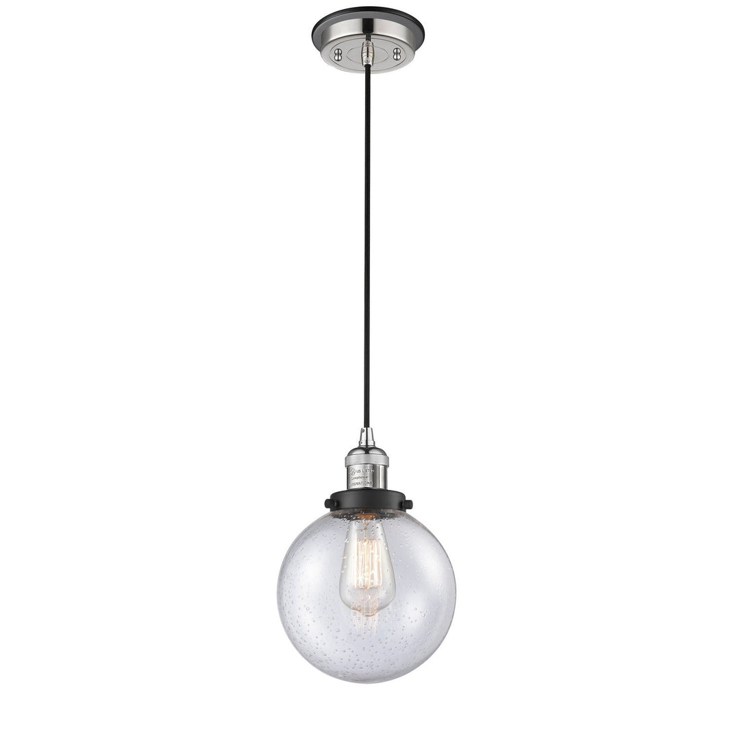 Innovations Franklin Restoration 201CBP-PNBK-G204-8 Pendant Light - Polished Nickel