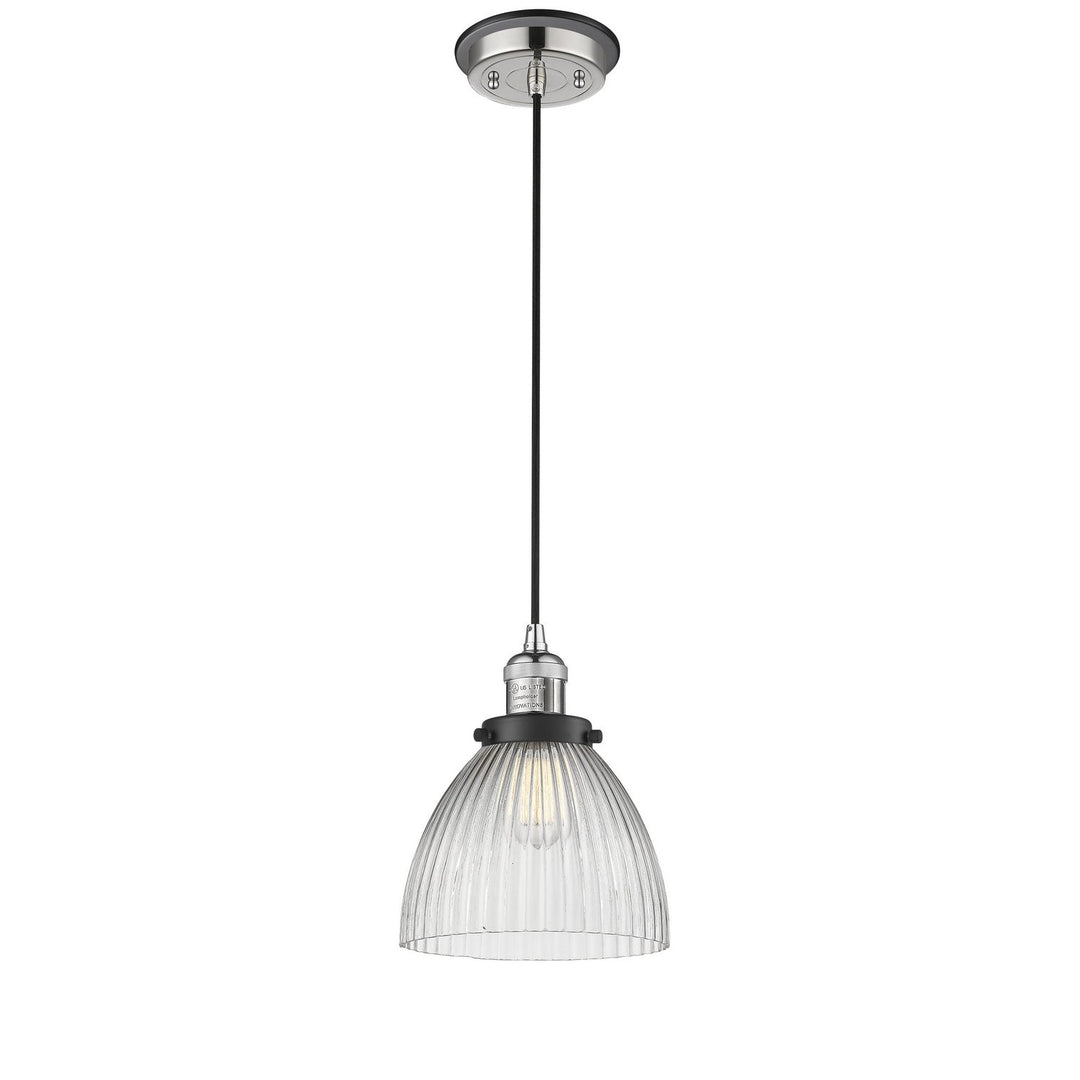 Innovations Franklin Restoration 201CBP-PNBK-G222 Pendant Light - Polished Nickel