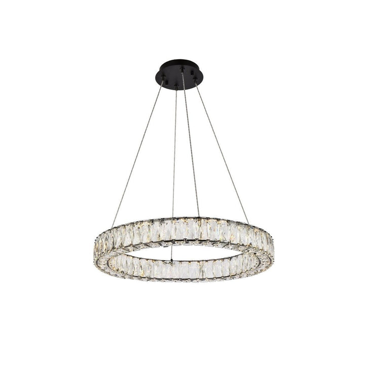 Elegant Monroe 3503D23BK Chandelier Light - Black