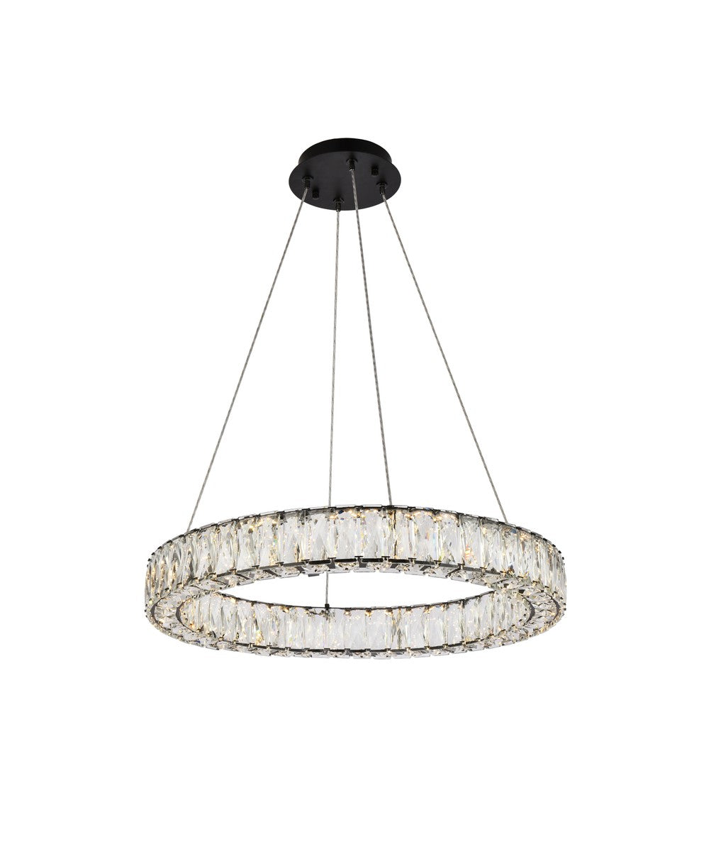 Elegant Monroe 3503D23BK Chandelier Light - Black