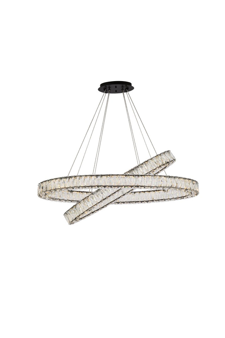 Elegant Monroe 3503D40BK Chandelier Light - Black