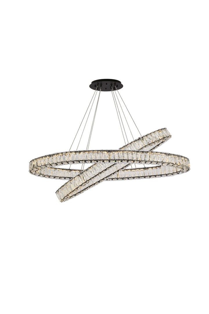 Elegant Monroe 3503D48BK Chandelier Light - Black