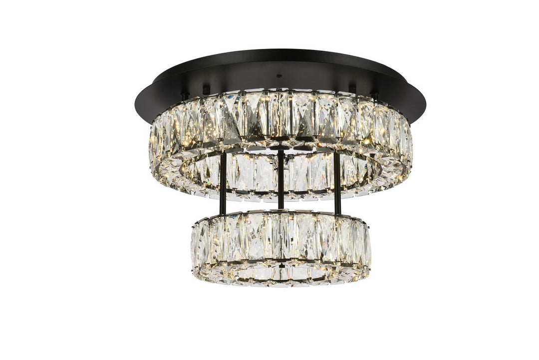 Elegant Monroe 3503F18L2BK Ceiling Light - Black